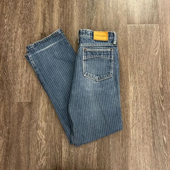 RARE Vintage Wrangler USA Jeans 29x30 Talon Zip | Slim Fit Stripe Grunge Denim W - Picture 3 of 15